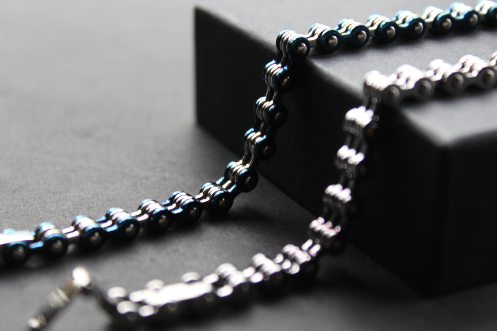 Skinny Steel Link Bike Chain Bracelet