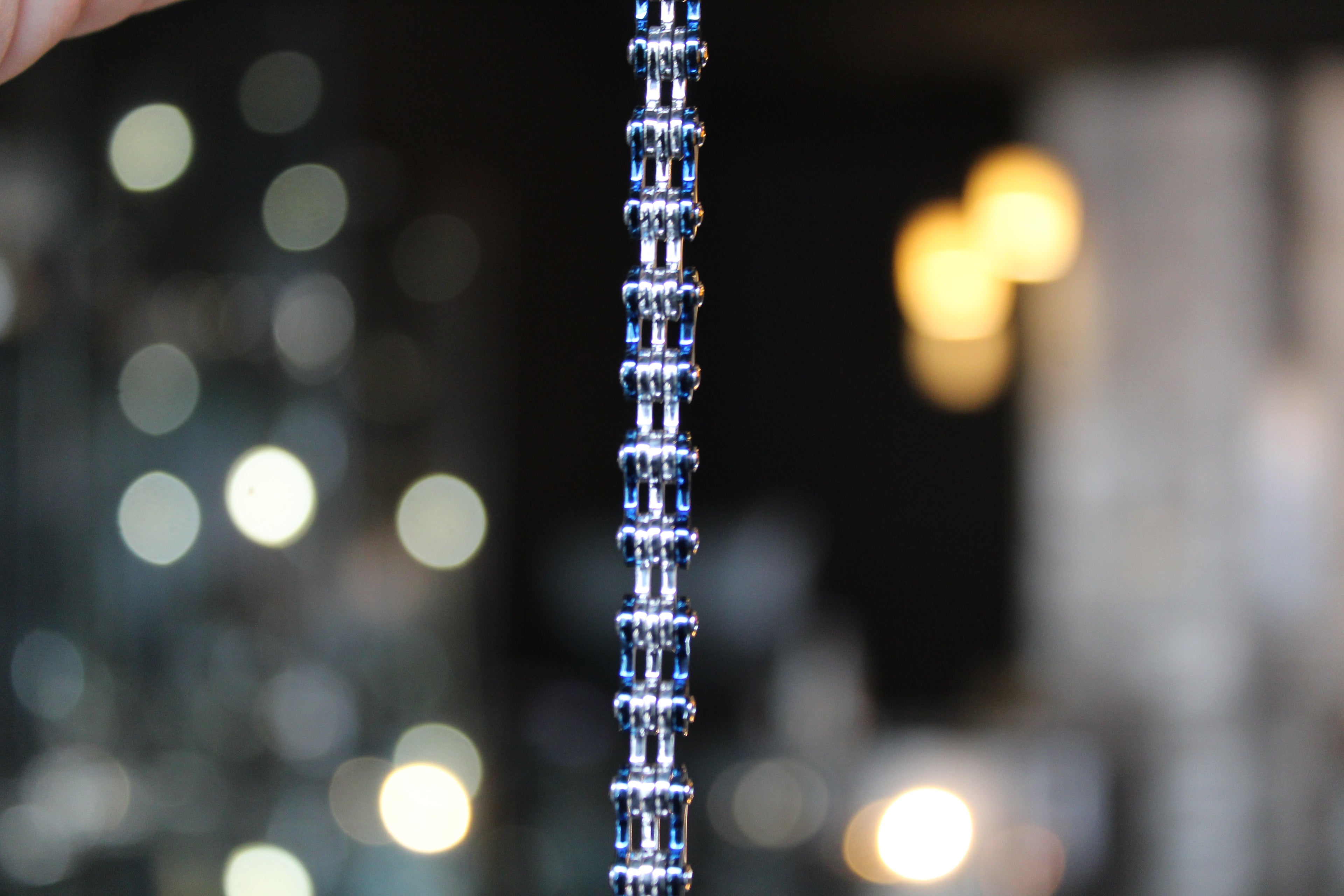 Skinny Steel Link Bike Chain Bracelet