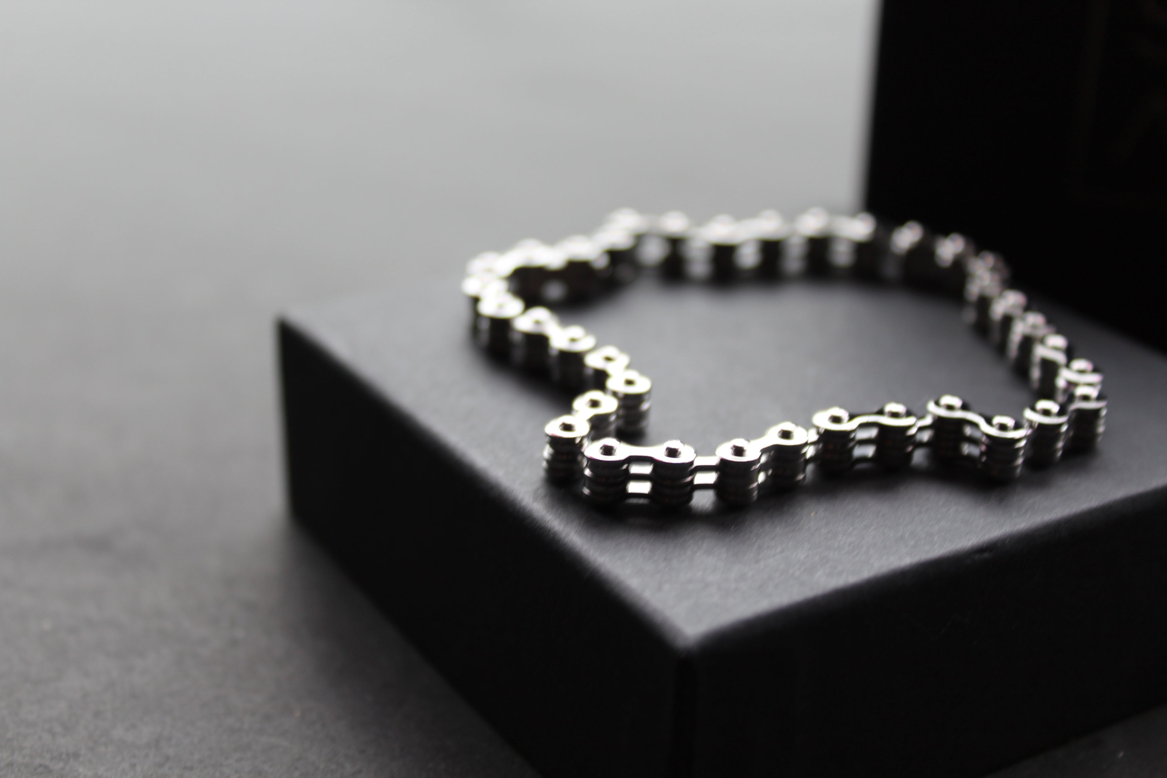 Skinny Steel Link Bike Chain Bracelet