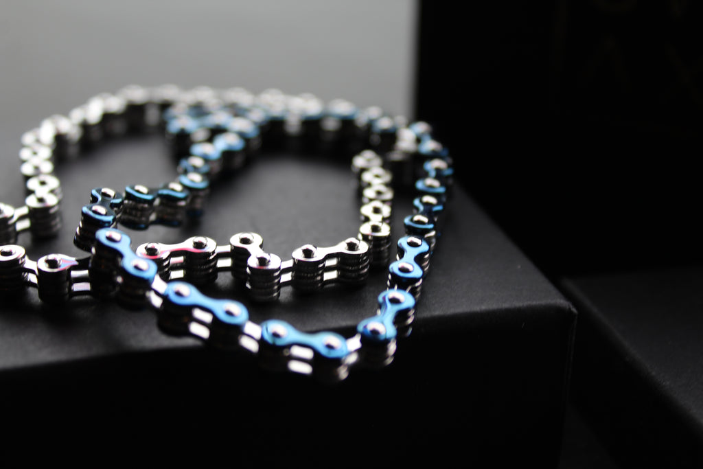 Skinny Steel Link Bike Chain Bracelet
