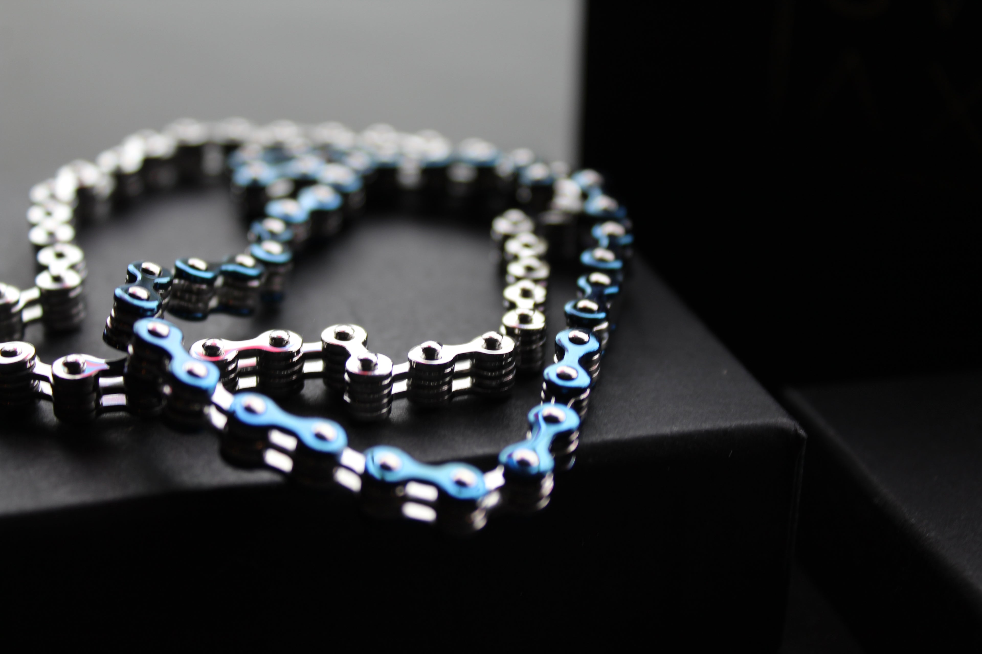 Skinny Steel Link Bike Chain Bracelet