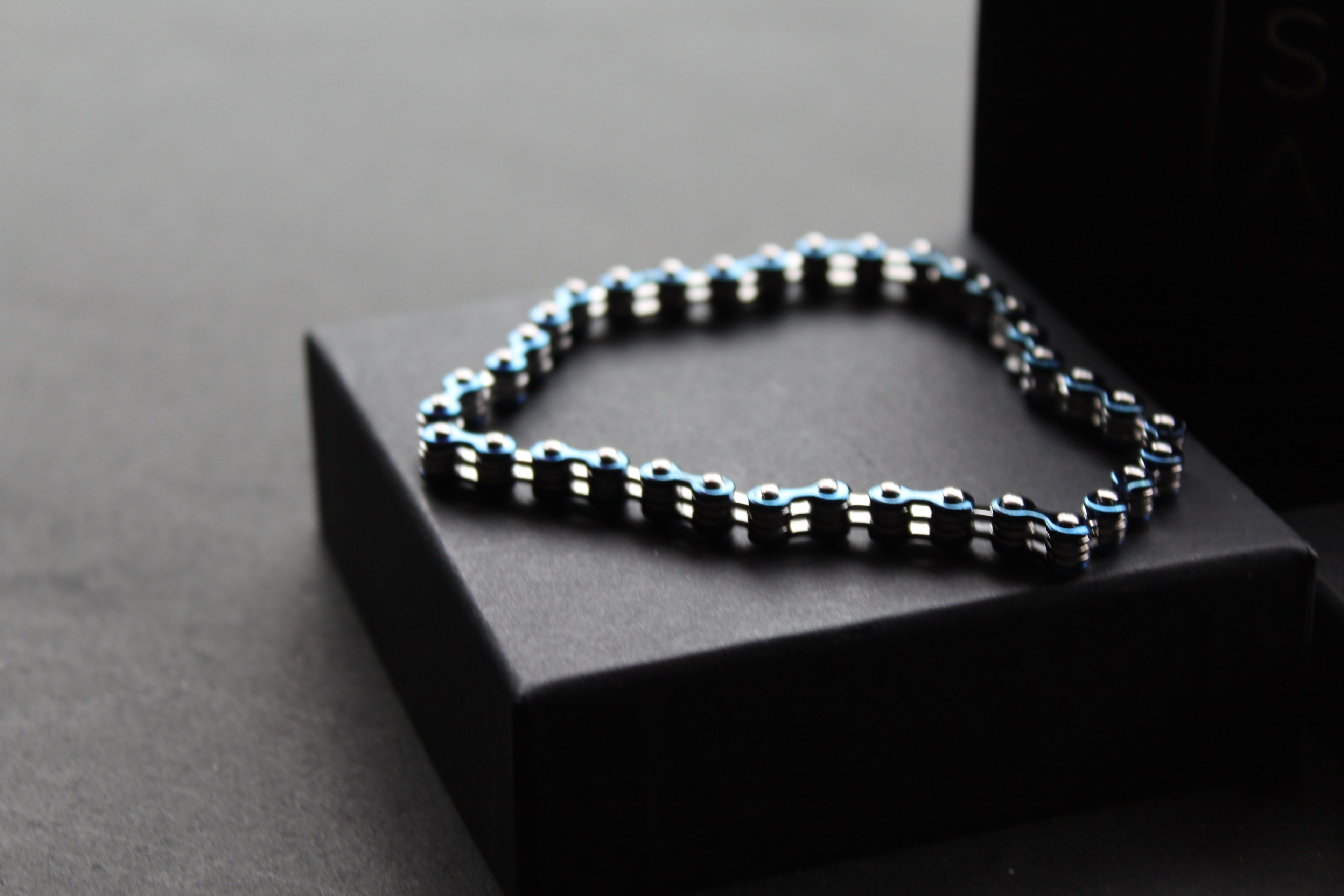 Skinny Steel Link Bike Chain Bracelet