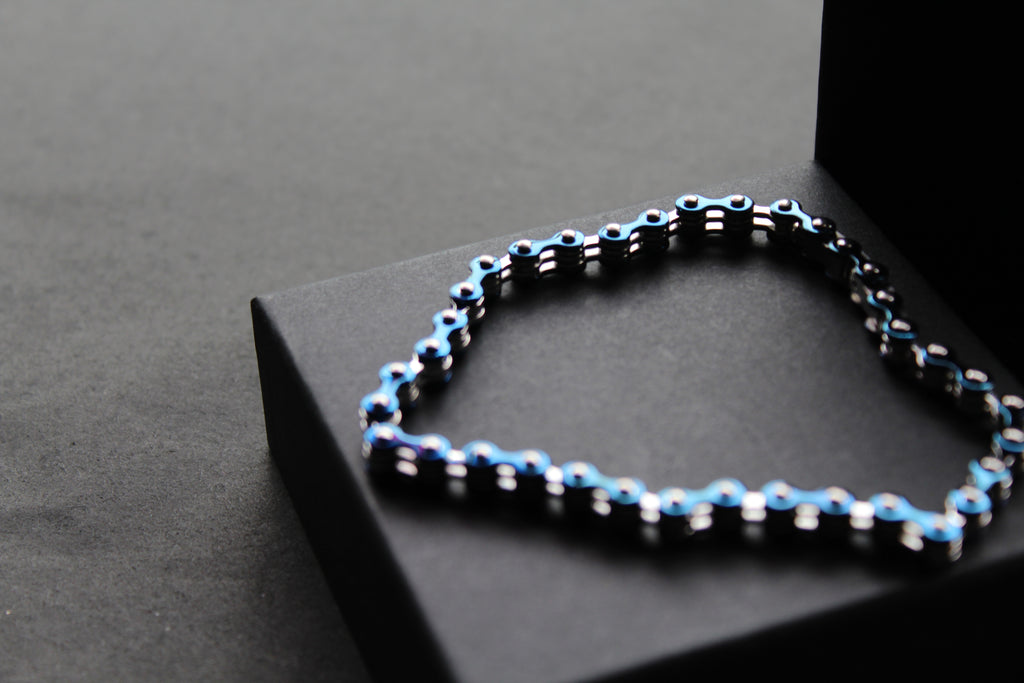 Skinny Steel Link Bike Chain Bracelet