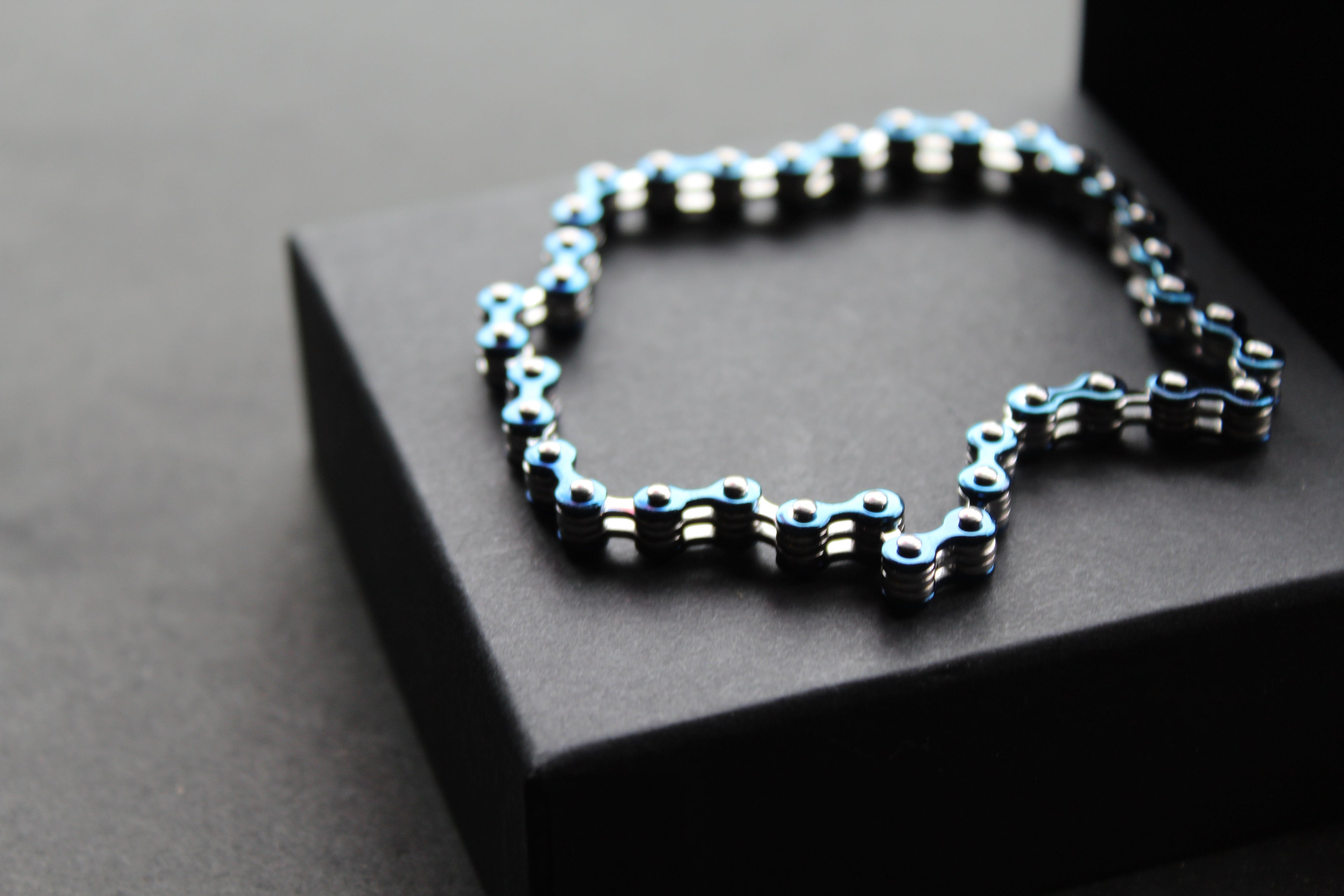 Skinny Steel Link Bike Chain Bracelet