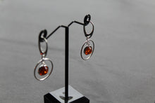 Load image into Gallery viewer, Amber Circle Drop Earrings
