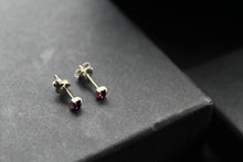 Load image into Gallery viewer, Amethyst Square Claw Studs
