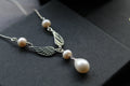 Angel Wing Pearl Necklace - Swax Jewellery Barmouth
