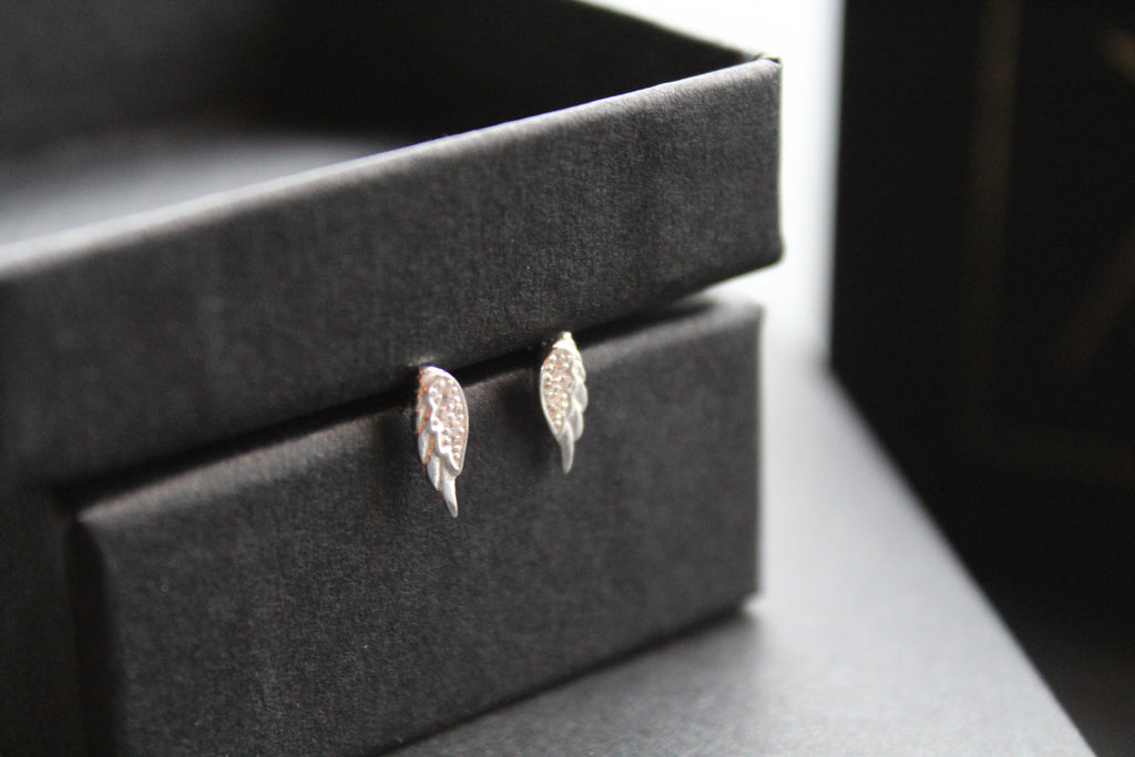 Angel Wing Stud Earrings