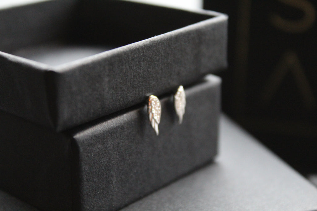 Angel Wing Stud Earrings