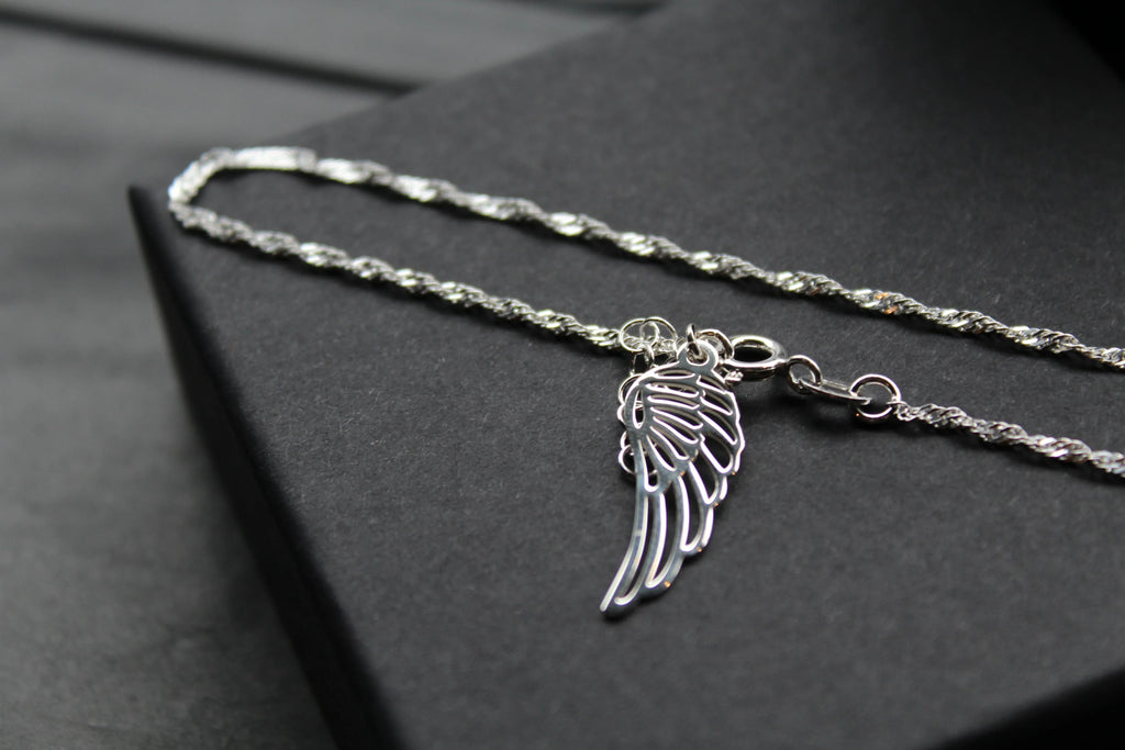 Angel Wing Ankle Chain - Swax Jewellery Barmouth
