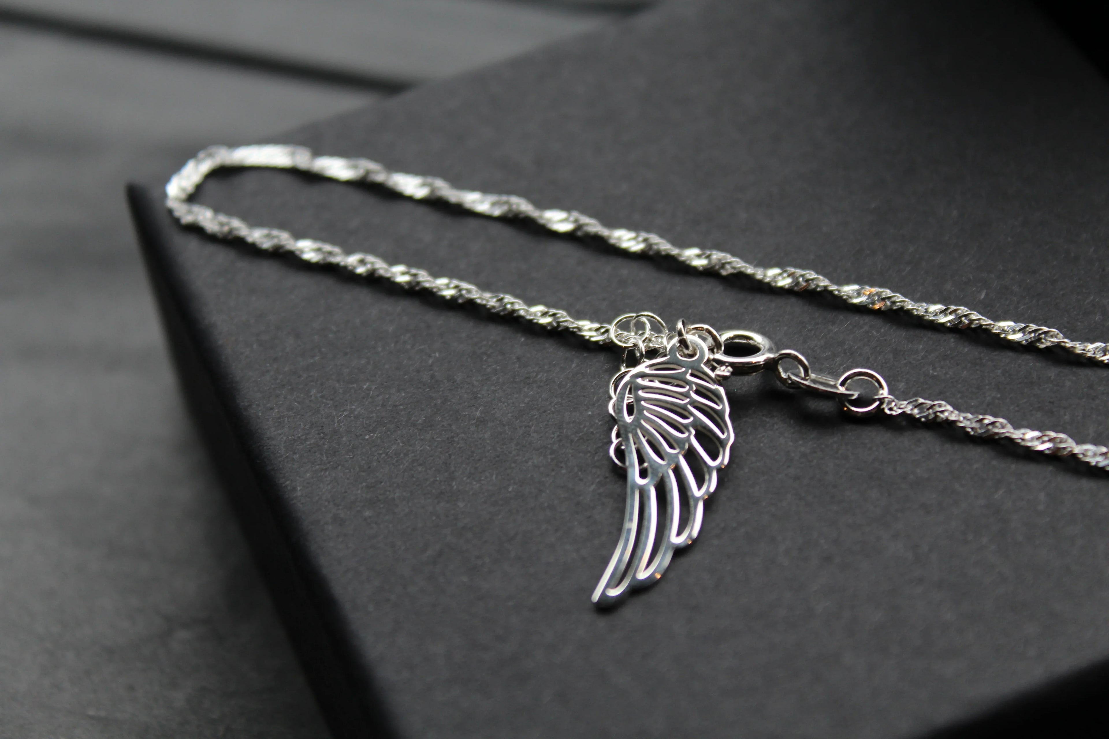 Angel Wing Ankle Chain - Swax Jewellery Barmouth