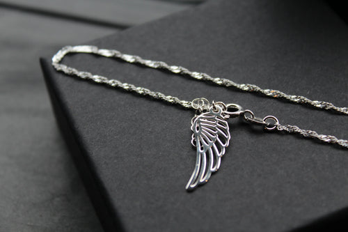 Angel Wing Ankle Chain - Swax Jewellery Barmouth