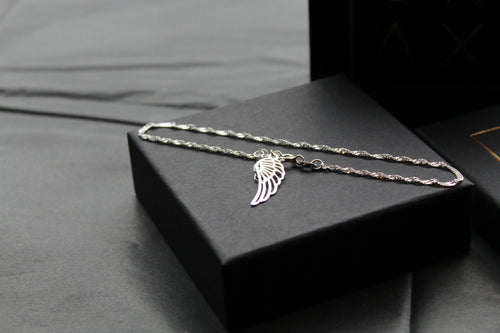Angel Wing Ankle Chain - Swax Jewellery Barmouth