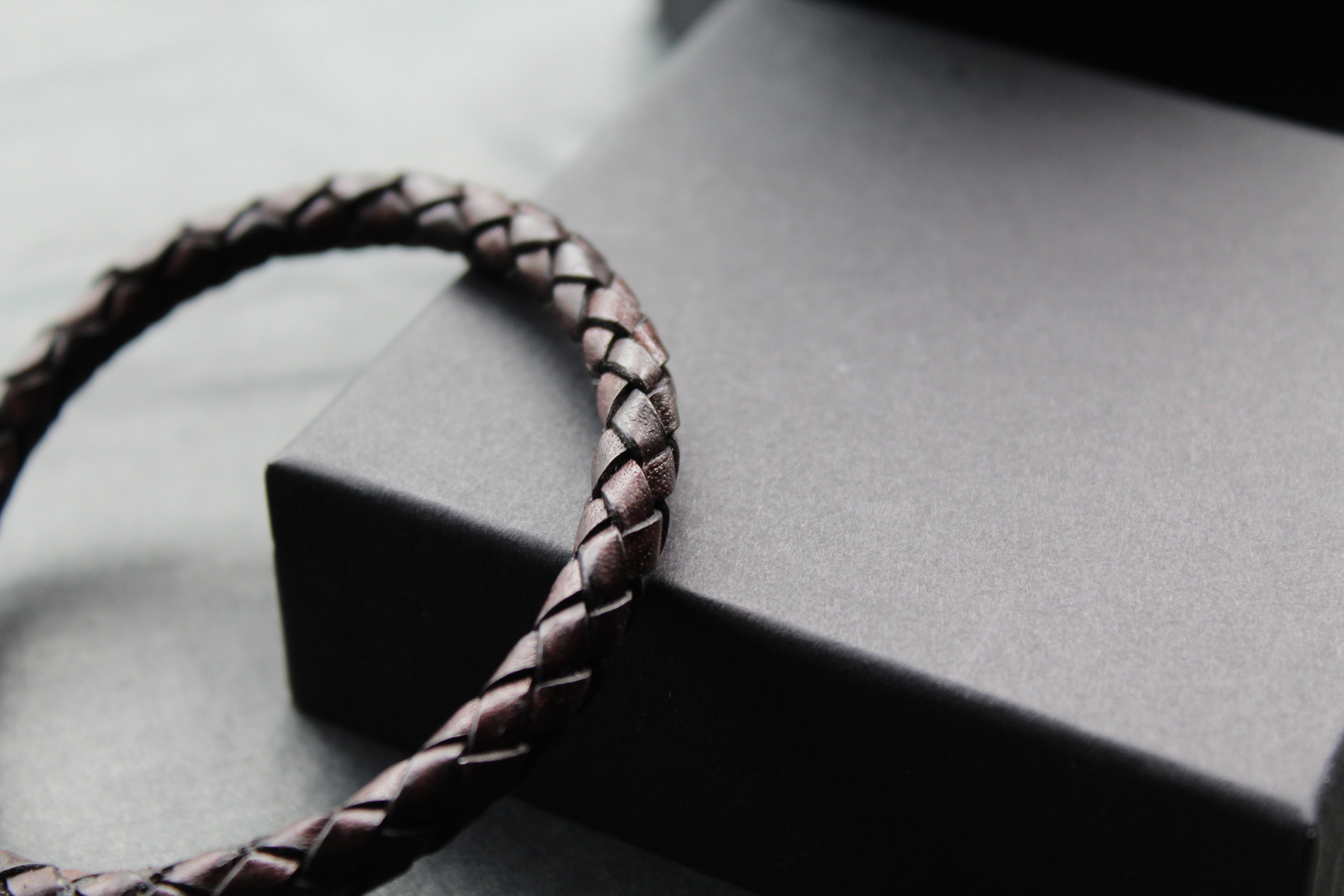 Antique Dark Brown Leather with Stainless Steel Clasp