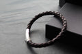 Antique Dark Brown Leather with Stainless Steel Clasp