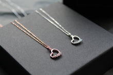 Load image into Gallery viewer, Aquamarine Heart Pendant &amp; Chain
