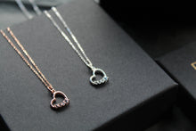 Load image into Gallery viewer, Aquamarine Heart Pendant &amp; Chain
