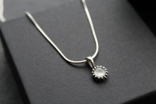 Load image into Gallery viewer, Aquamarine Oxidised Bobble Necklace
