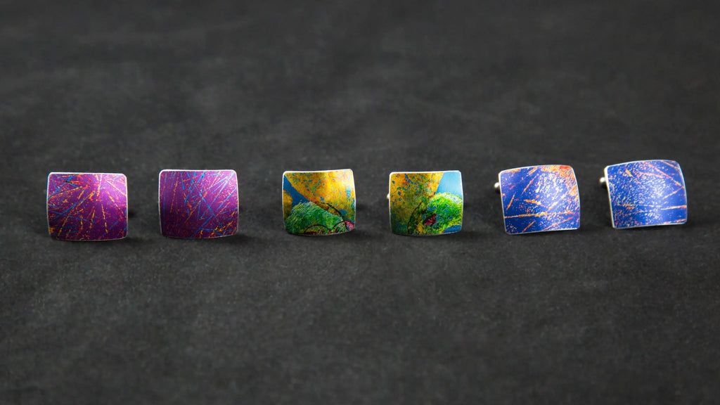 Aluminium Cufflinks - Swax Jewellery Barmouth
