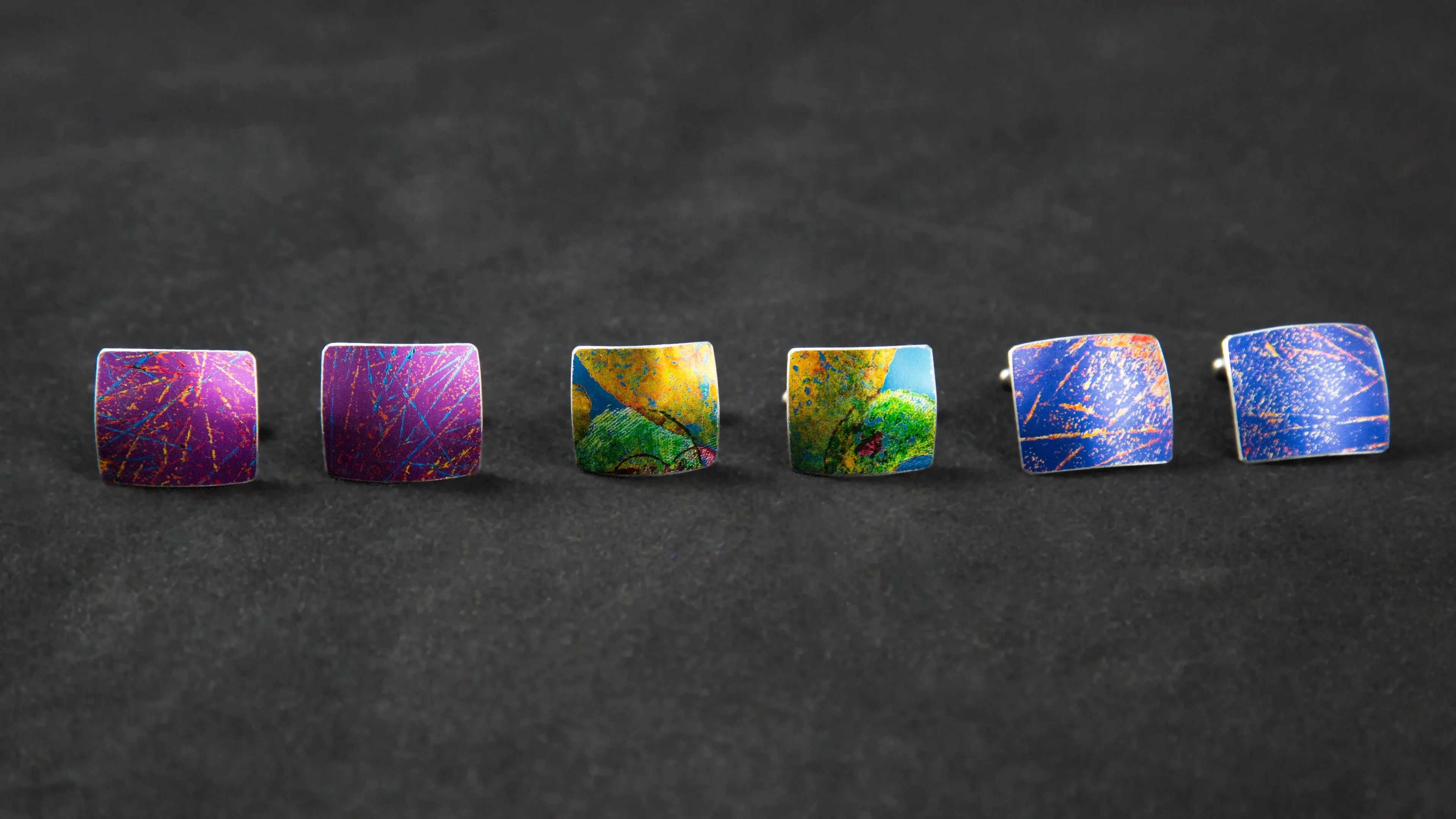 Aluminium Cufflinks - Swax Jewellery Barmouth
