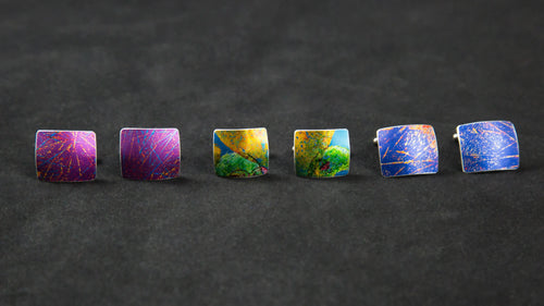Aluminium Cufflinks - Swax Jewellery Barmouth