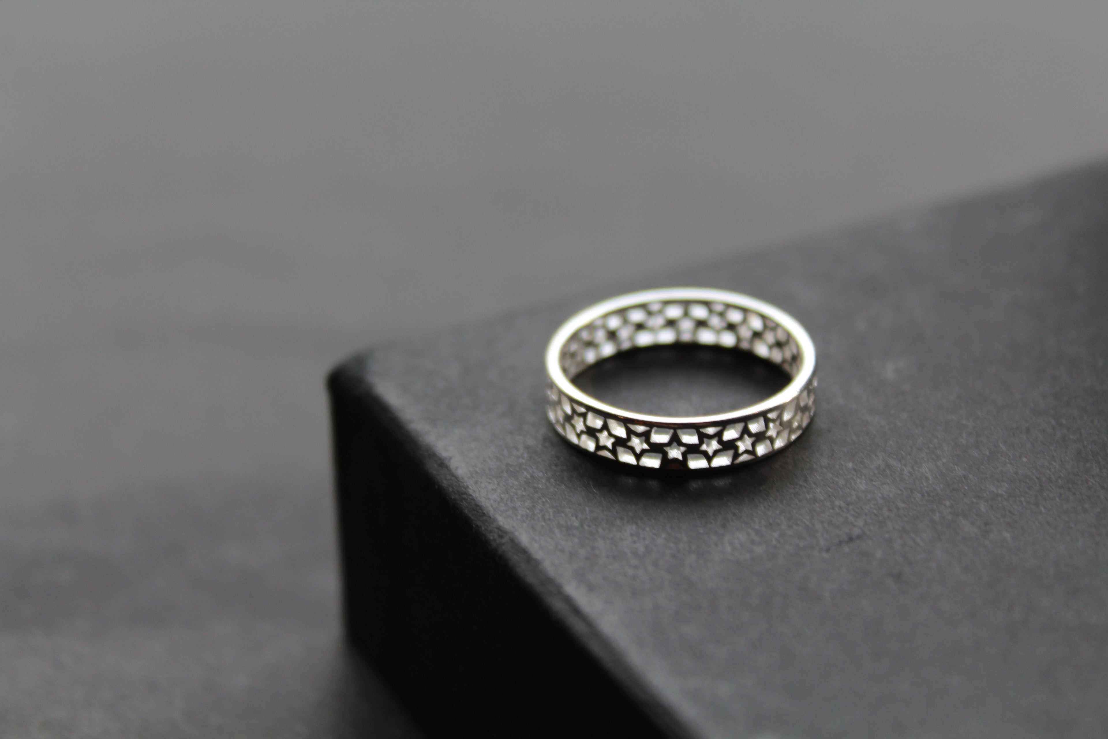 Band of Stars Silver Ring