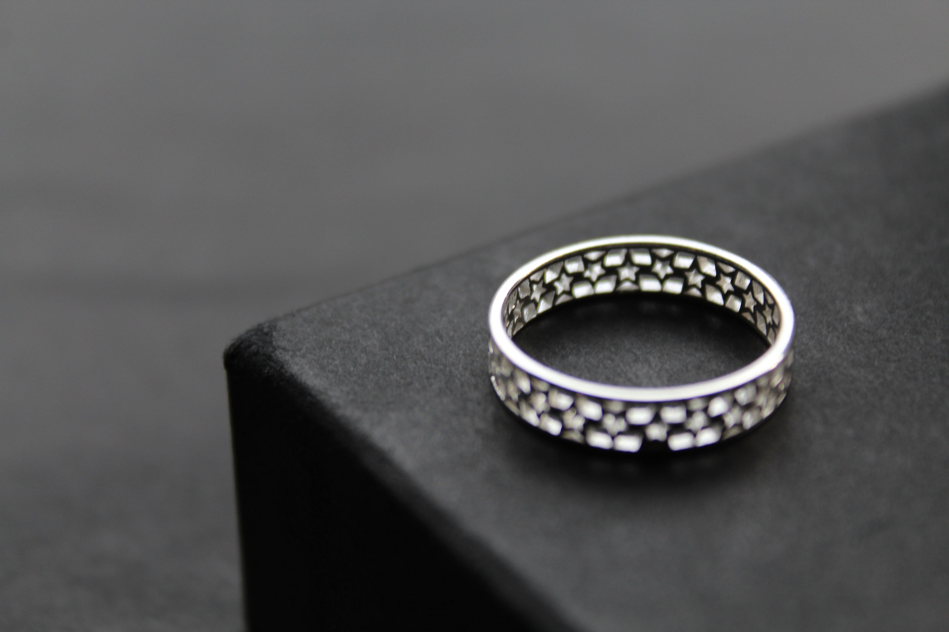 Band of Stars Silver Ring