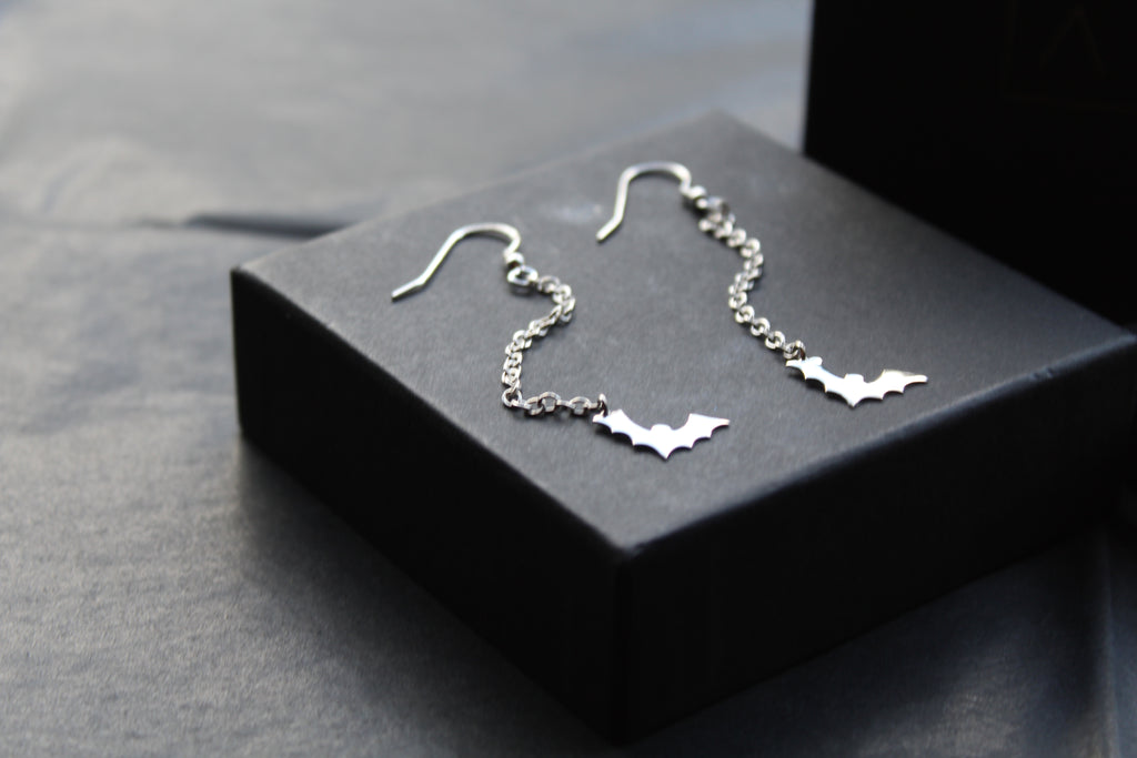 Bat Drop Earrings