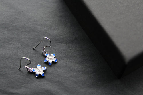 Blue Flower Earrings