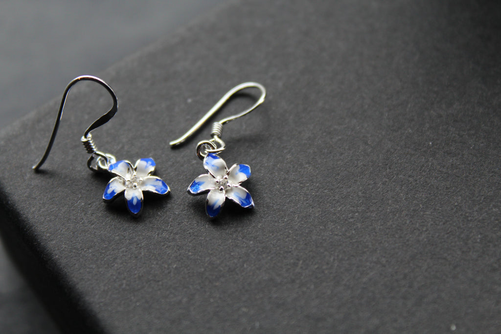 Blue Flower Earrings