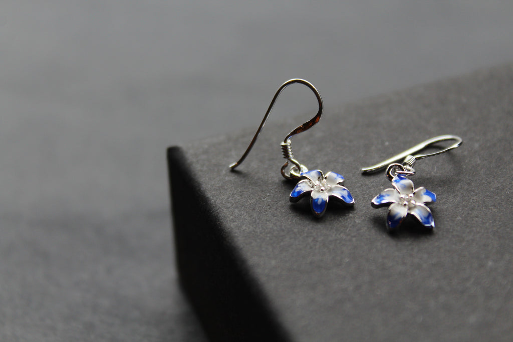 Blue Flower Earrings