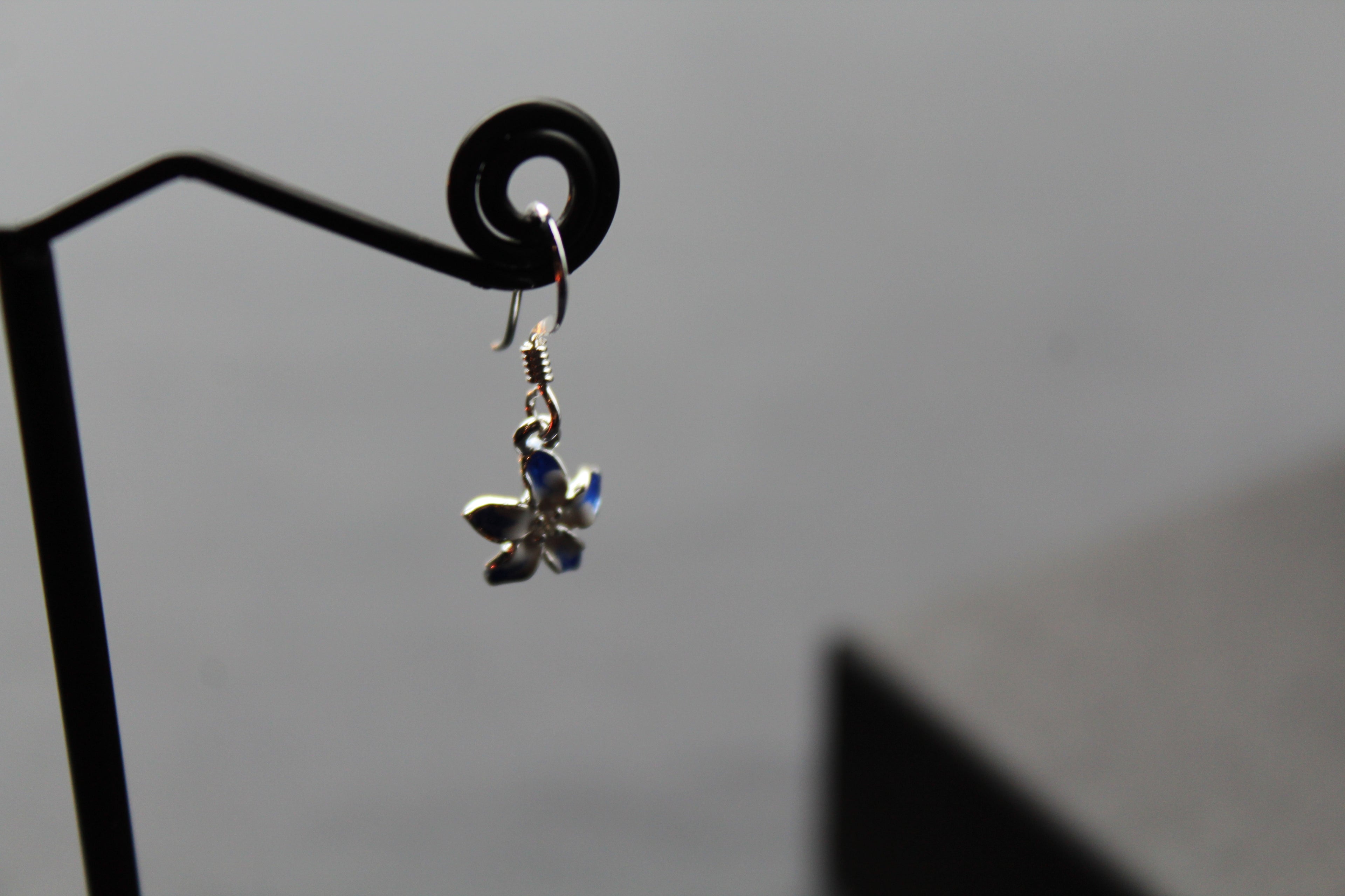 Blue Flower Earrings