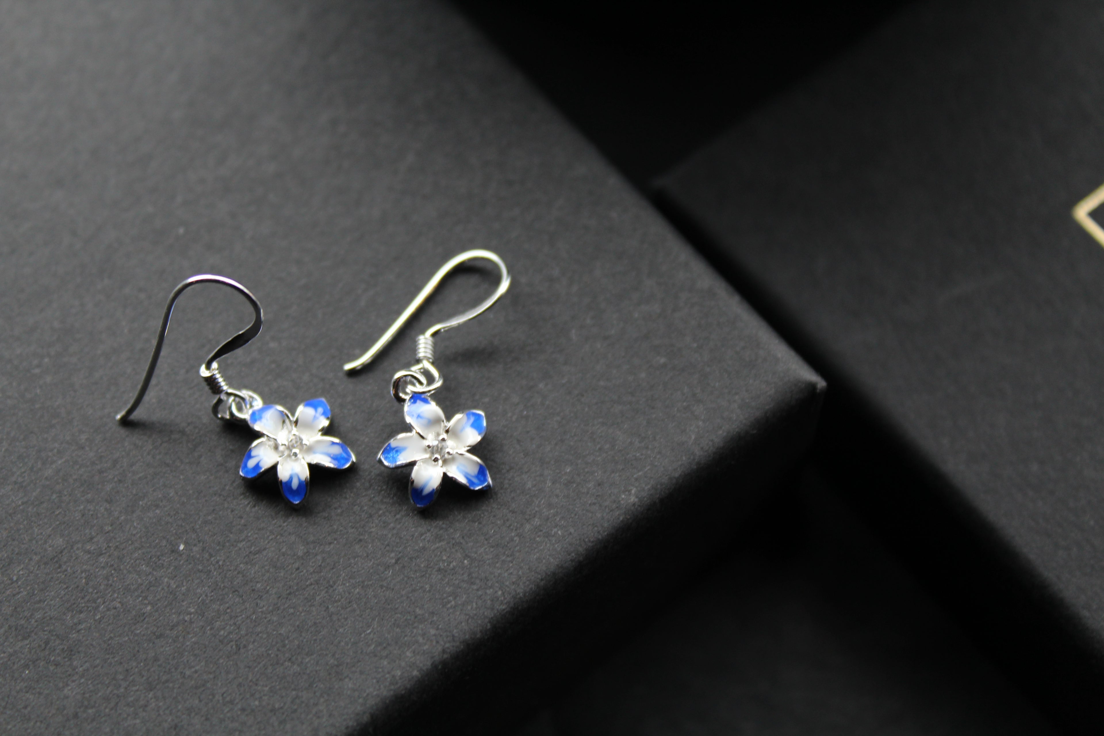 Blue Flower Earrings