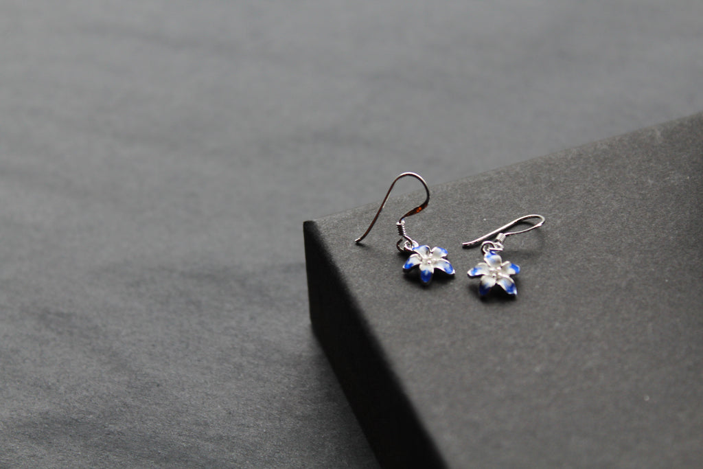 Blue Flower Earrings
