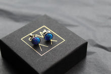 Load image into Gallery viewer, Silver Blue Opal Studs
