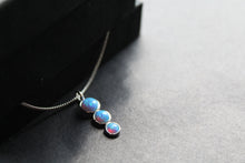 Load image into Gallery viewer, Blue Opal Trio Necklace
