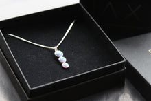 Load image into Gallery viewer, Blue Opal Trio Necklace
