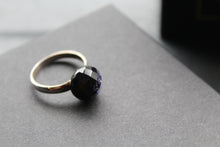 Load image into Gallery viewer, Blue Sandstone Faceted Cocktail Ring
