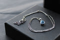 Blue Topaz Tear Drop Necklace