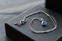 Load image into Gallery viewer, Blue Topaz Tear Drop Necklace
