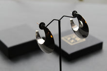 Load image into Gallery viewer, Bold Silver Hoop Earrings
