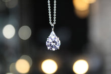 Load image into Gallery viewer, &#39;Brilliant&#39; Pink Cubic Zirconia Solitaire Drop Necklace
