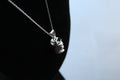 Textured Disc Necklace Vertical