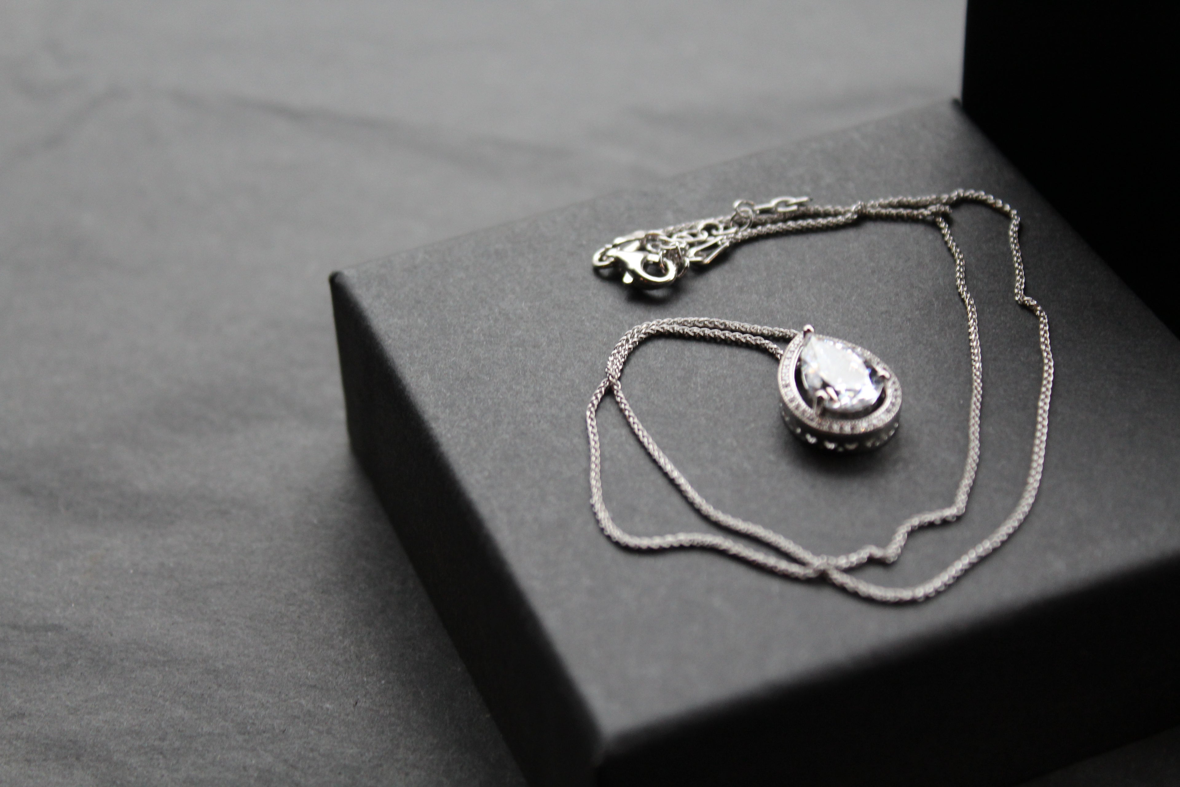 Clear CZ Crown Jewels Pendant with Chain