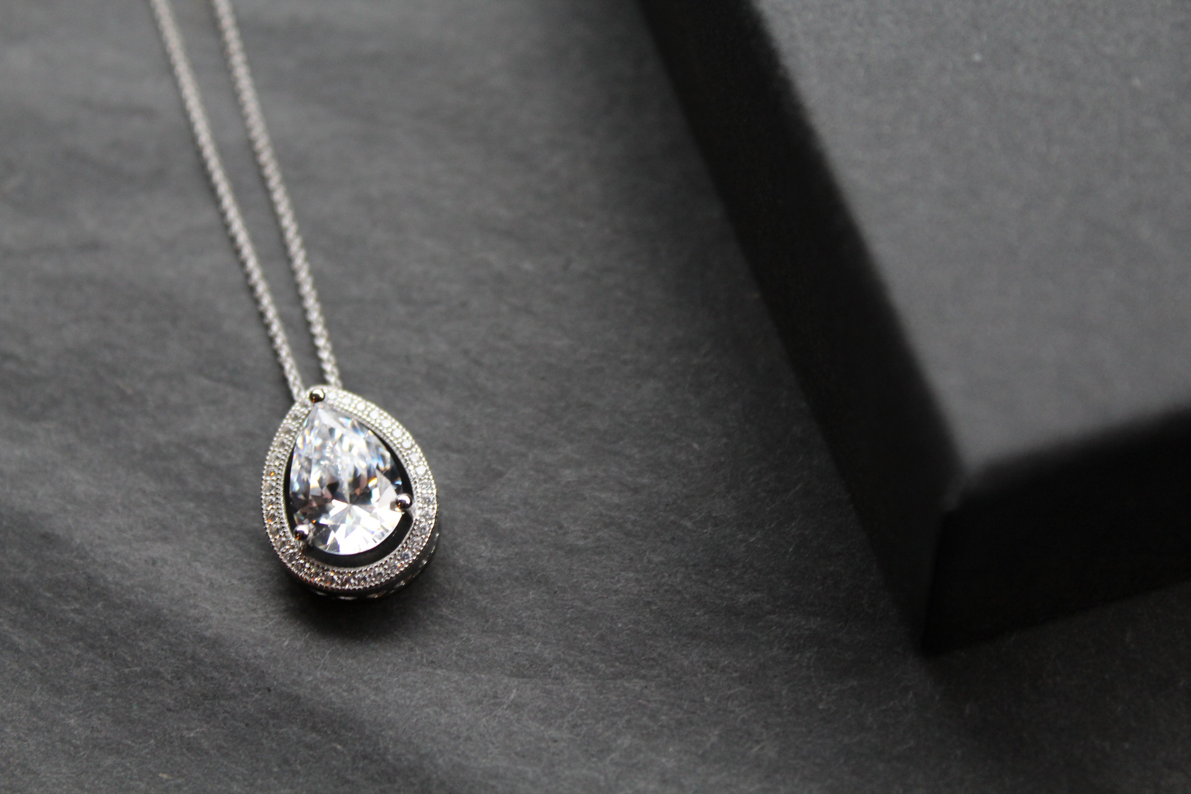 Clear CZ Crown Jewels Pendant with Chain