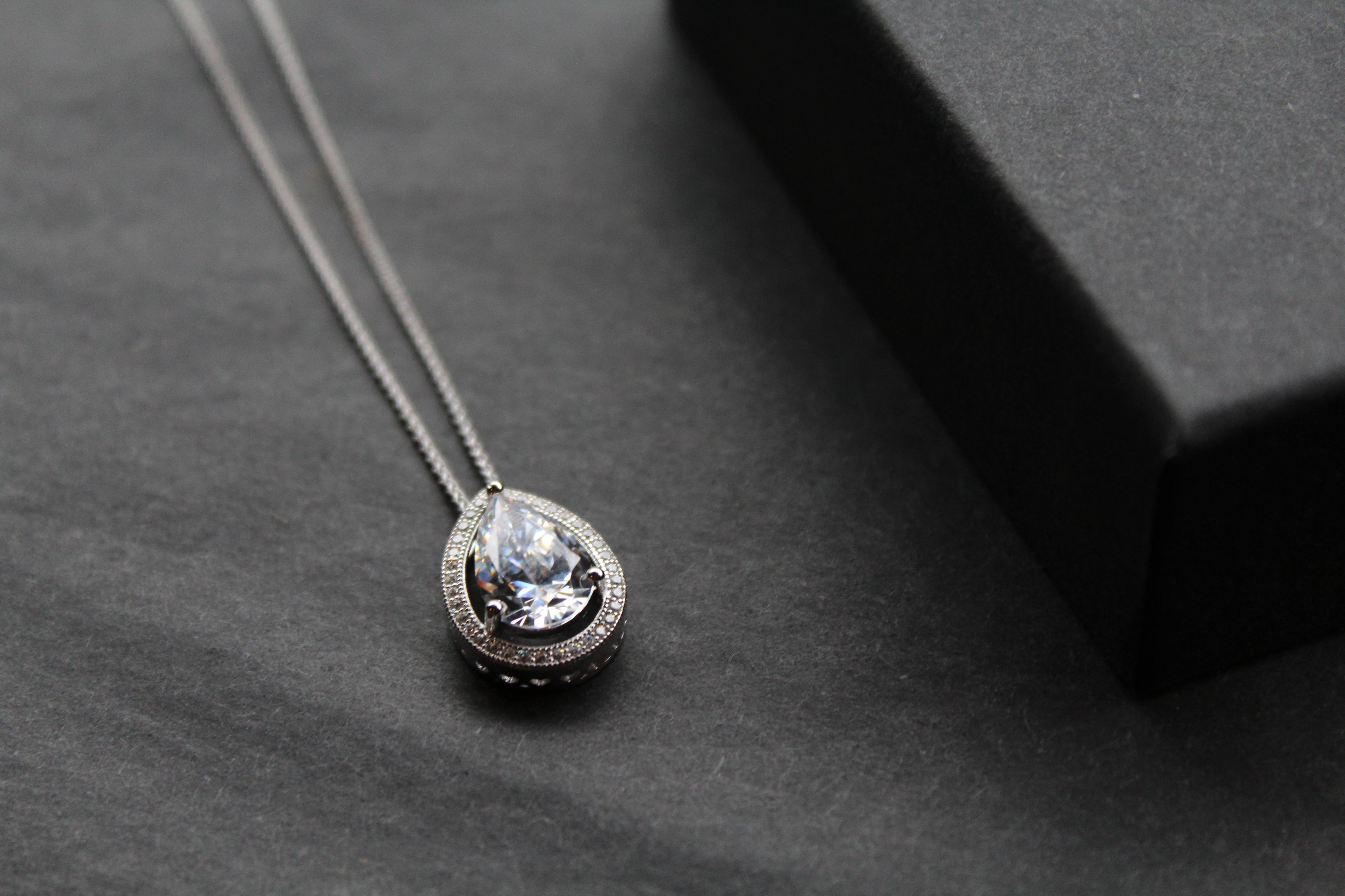 Clear CZ Crown Jewels Pendant with Chain