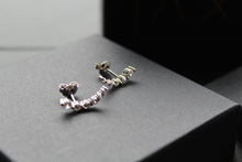 Load image into Gallery viewer, Clear CZ Curvy Climber Earrings
