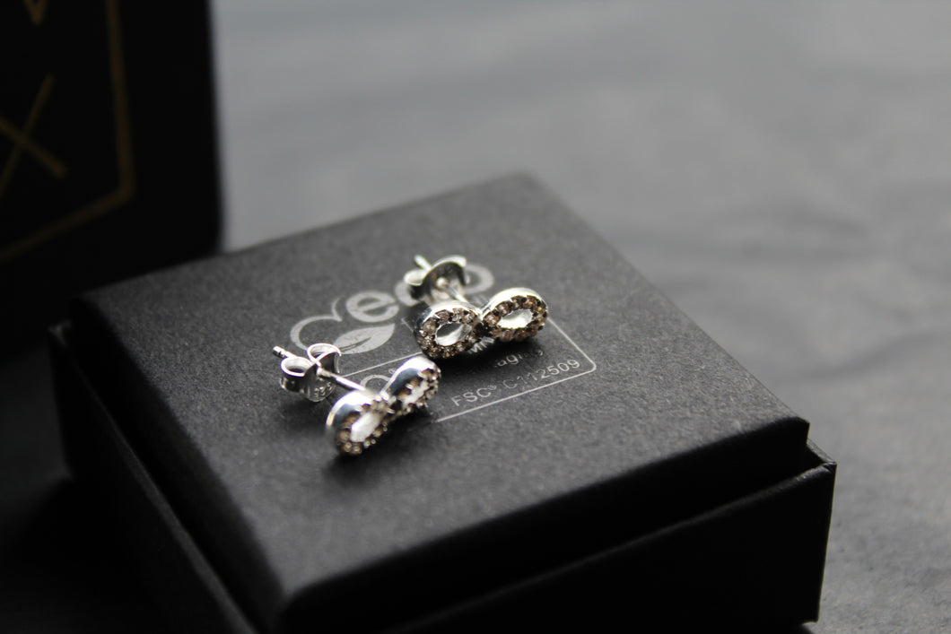 Clear CZ Infinity Studs