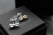 Load image into Gallery viewer, Clear CZ Infinity Studs
