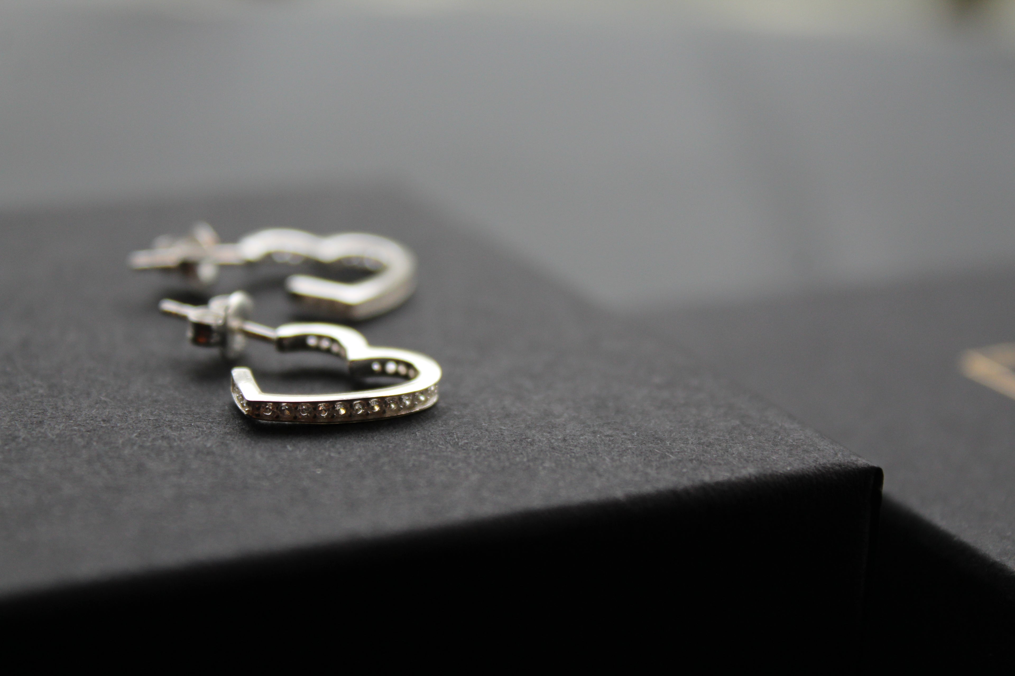 Clear CZ Open Heart Stud Drop